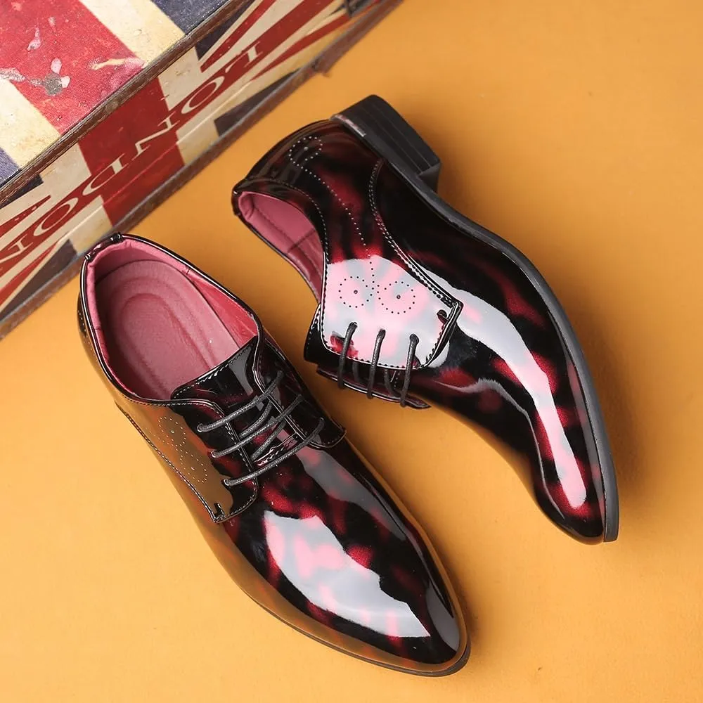 Men's Dressy Suit Tuxedo Metal Shoelaces Weeding Prom Derby Shoes Breathable Comfortable Business Oxford Shoes