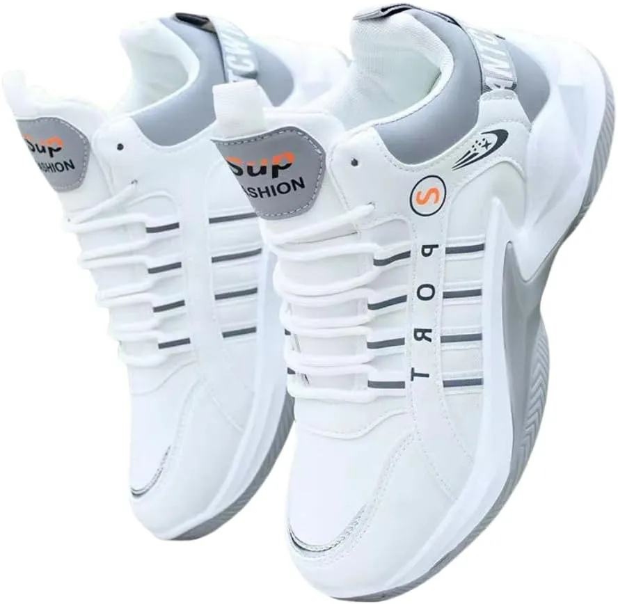 Men's Lace-up Sneakers, Shoes Athletic Shoes, Shock Absorbing and Breathable Shoes for Running Basketball Workout Gym