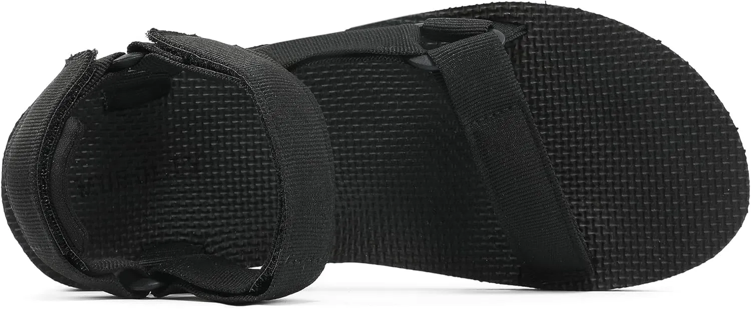 Men's Original Mesh Graphic Print Flat Sandals with Arch Support, Adjustable Hook & Loop Strap, Open Toe, Casual, Outdoor, Walking