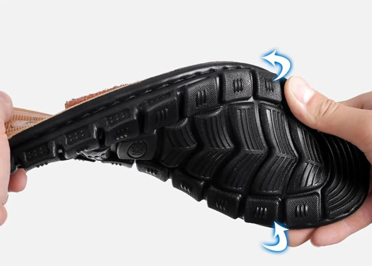 Mens Sandals Beach Slippers Walking Sandals Leather Hiking Sandals Outdoor Summer Shoes