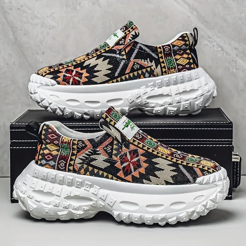 Men's Slip-On Canvas Sneakers, Breathable Low-Top Casual Shoes for Running & Casual Attire, All-Season Comfort,