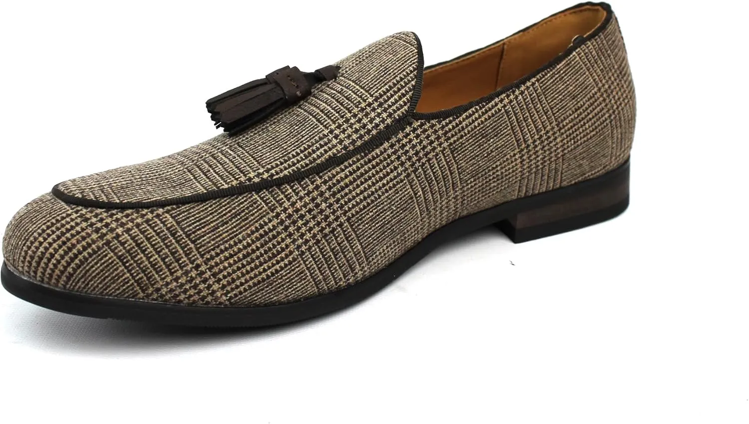 Men's Slip On Real Leather Loafer Tassel Dress Shoes