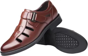 Men's Walking Sandals Outdoor Hiking Sandals Closed Toe Business Sandals Summer Beach Shoes