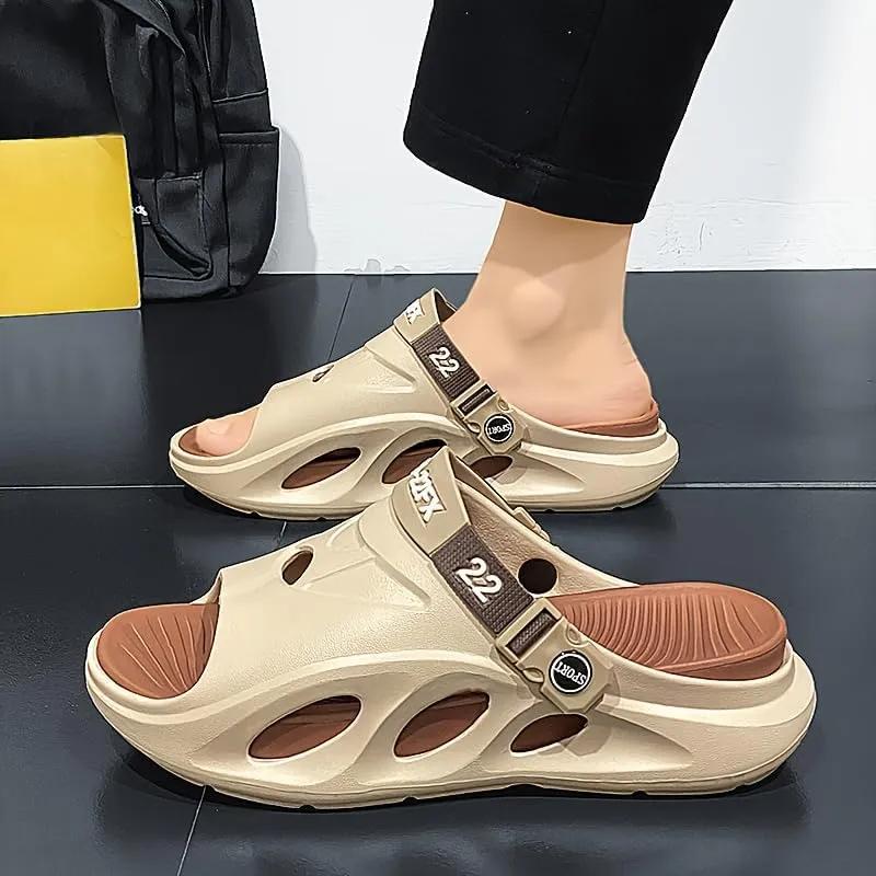 Mens Water Shoes | Non-Slip Quick-Dry Beach Slippers for Men | Breathable Open-Toe Sandals for Pool, Shower, Surf, Yacht, and Summer Adventures