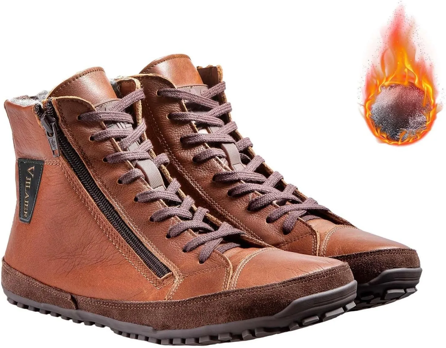 Men's Waterproof Fashion Orthopedic Shoes Suede High Boots Non-Slip Breathable Lightweight Casual Shoes for Walking