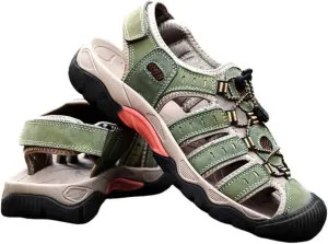 Mens Waterproof Hiking Sandals with Arch Support Comfortable Summer Outdoor Beach Sport Closed Toe Sandals