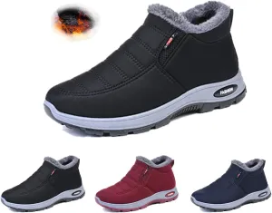 Men's Winter Boots Waterproof Slip-On Warm Lined Boots Ankle Boots Lightweight Waterproof Outdoor Winter Deep Grain Rubber Sole for