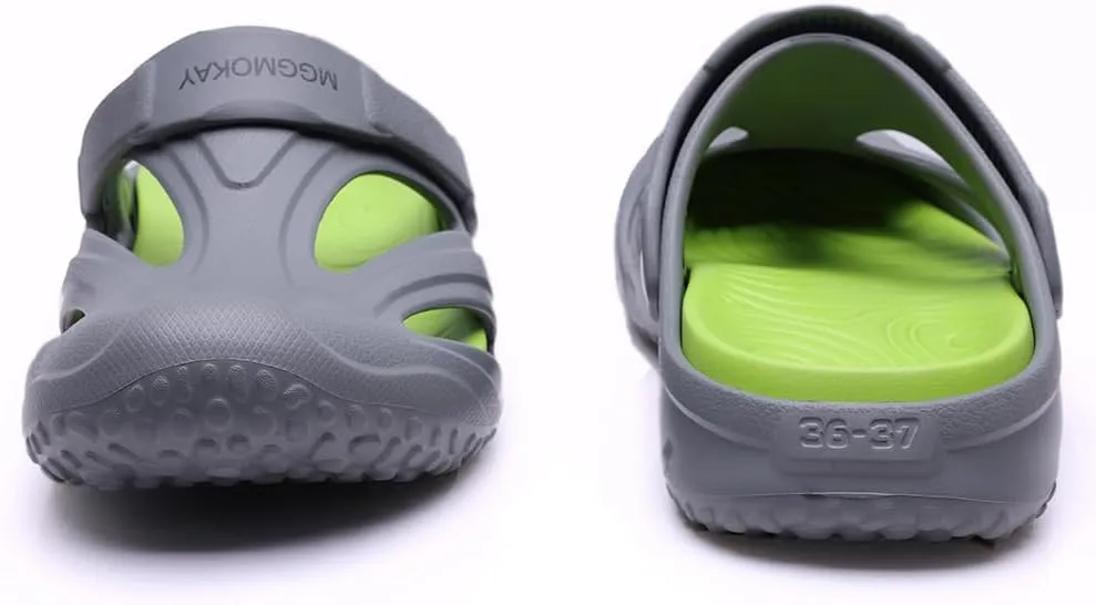 MGGMOKAY Unisex Mules Clogs Sandals Garden Shoes Beach Slippers with Removable Cushion Footbed