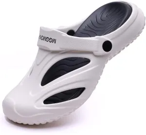 MGGMOKAY Unisex Mules Clogs Sandals Garden Shoes Beach Slippers with Removable Cushion Footbed