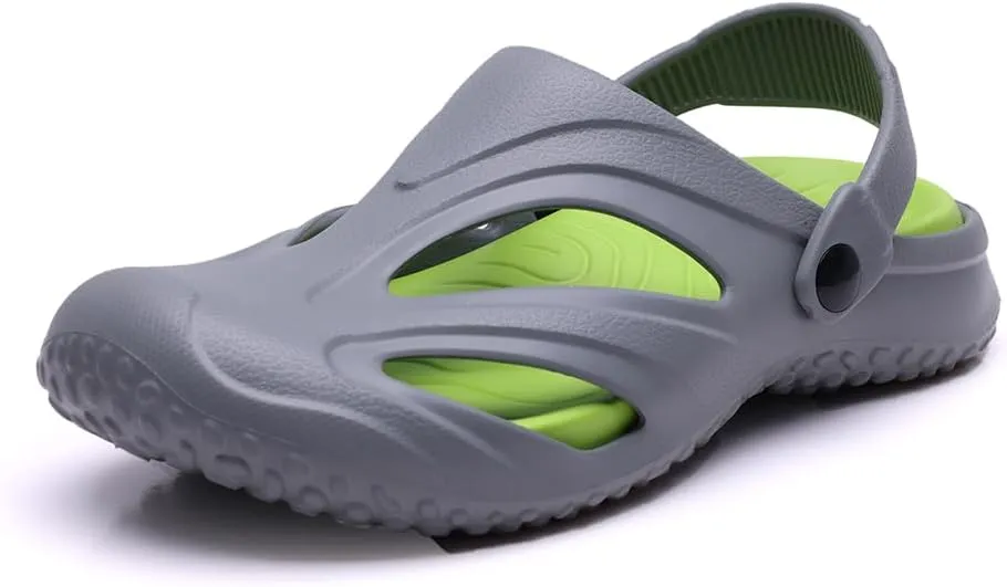 MGGMOKAY Unisex Mules Clogs Sandals Garden Shoes Beach Slippers with Removable Cushion Footbed
