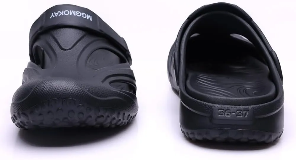 MGGMOKAY Unisex Mules Clogs Sandals Garden Shoes Beach Slippers with Removable Cushion Footbed