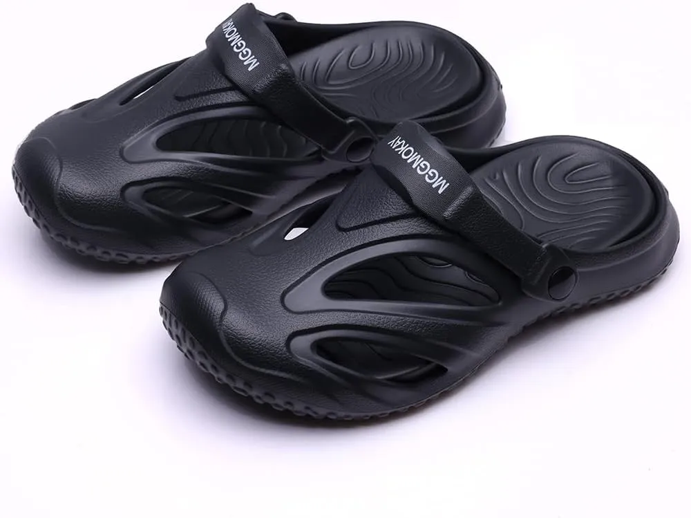 MGGMOKAY Unisex Mules Clogs Sandals Garden Shoes Beach Slippers with Removable Cushion Footbed