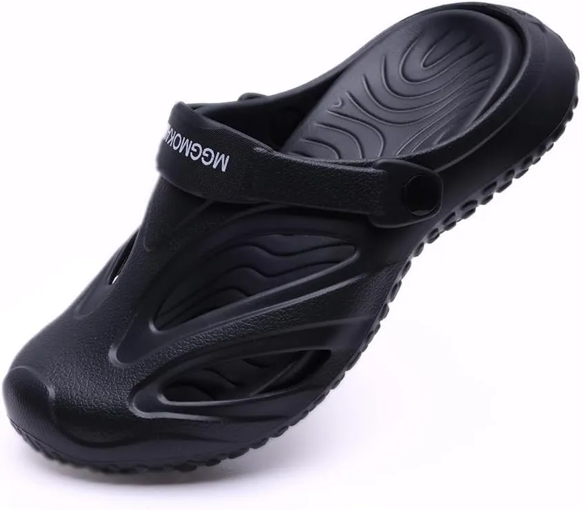 MGGMOKAY Unisex Mules Clogs Sandals Garden Shoes Beach Slippers with Removable Cushion Footbed