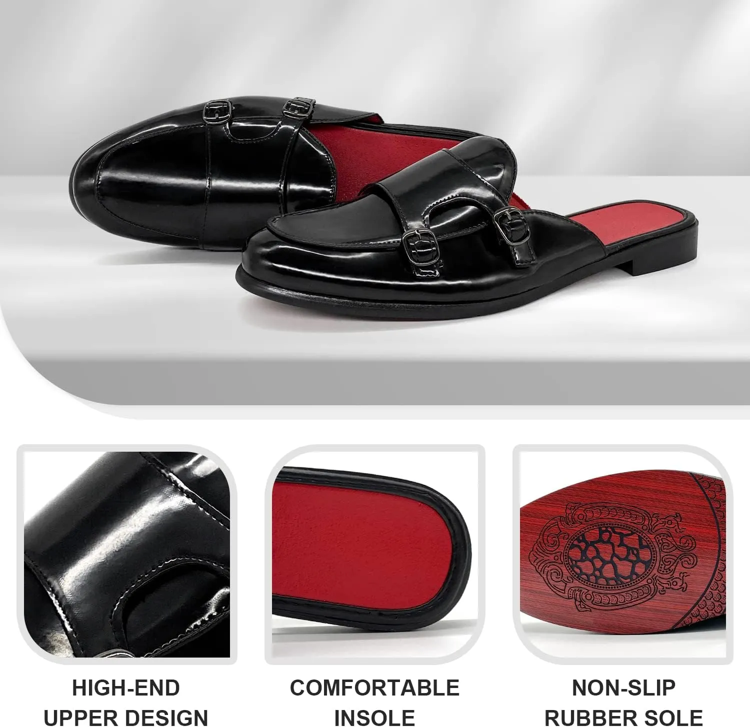 MHB Men's Mule Stylish Backless Slip-On Loafer Casual Dress Sandal Shoes Fashionable Slipper for Men Plus Size 7-13