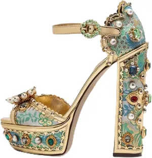 MILDSEVEN Women's Retro Fashion Peep Toe Sandals with Crystal, Sexy Luxurious Casual Popular Buckle Strap Extreme High Heels for Wedding, Parties And Banquets, 15