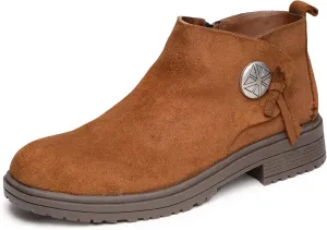 Minnetonka Joyelle – Ankle Booties for Women with Anishinaabe Designed Lug Sole and Cushioned Footbed