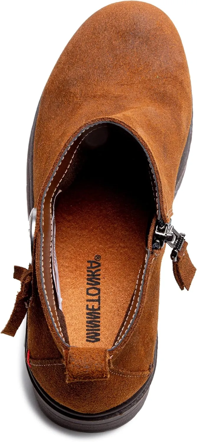 Minnetonka Joyelle – Ankle Booties for Women with Anishinaabe Designed Lug Sole and Cushioned Footbed