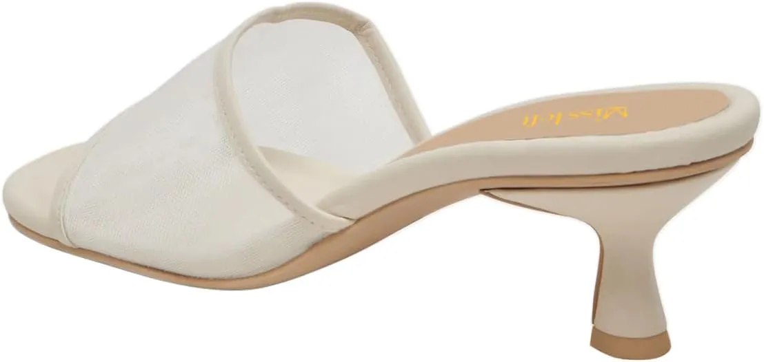 miss left Women Comfortable Low Heel Soft Insole Mesh Mules Slip On Summer Holiday Casual Daily Walking Slide Sandals Size 4-16 US