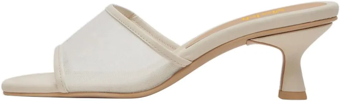 miss left Women Comfortable Low Heel Soft Insole Mesh Mules Slip On Summer Holiday Casual Daily Walking Slide Sandals Size 4-16 US