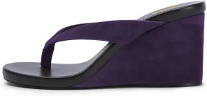 miss left Women Fashion Open Round Toe Flip Flops Wedge High Heel Slip on Mule Comfortable Summer Beach Casual Daily Slippers Size 4-16 US