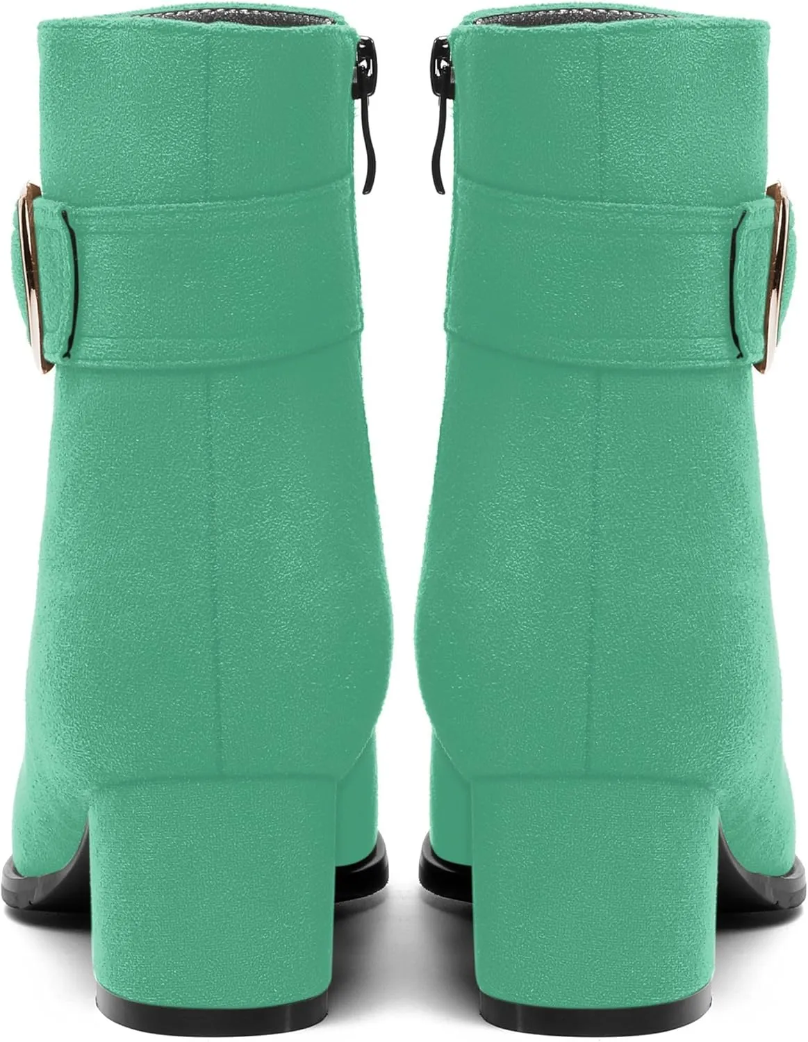 MOVINSTEPS Ankle Boots for Women Low Chunky Heel Wide Width Suede Short Booties Comfortable Casual Business Fashion Dressy Fall Winter Boots 2 Inch