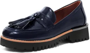 MUCCCUTE Loafers for Women Platform Chunky Loafer Comfortable Slip On Lug Sole Patent Leather Tassel Casual Work Shoes