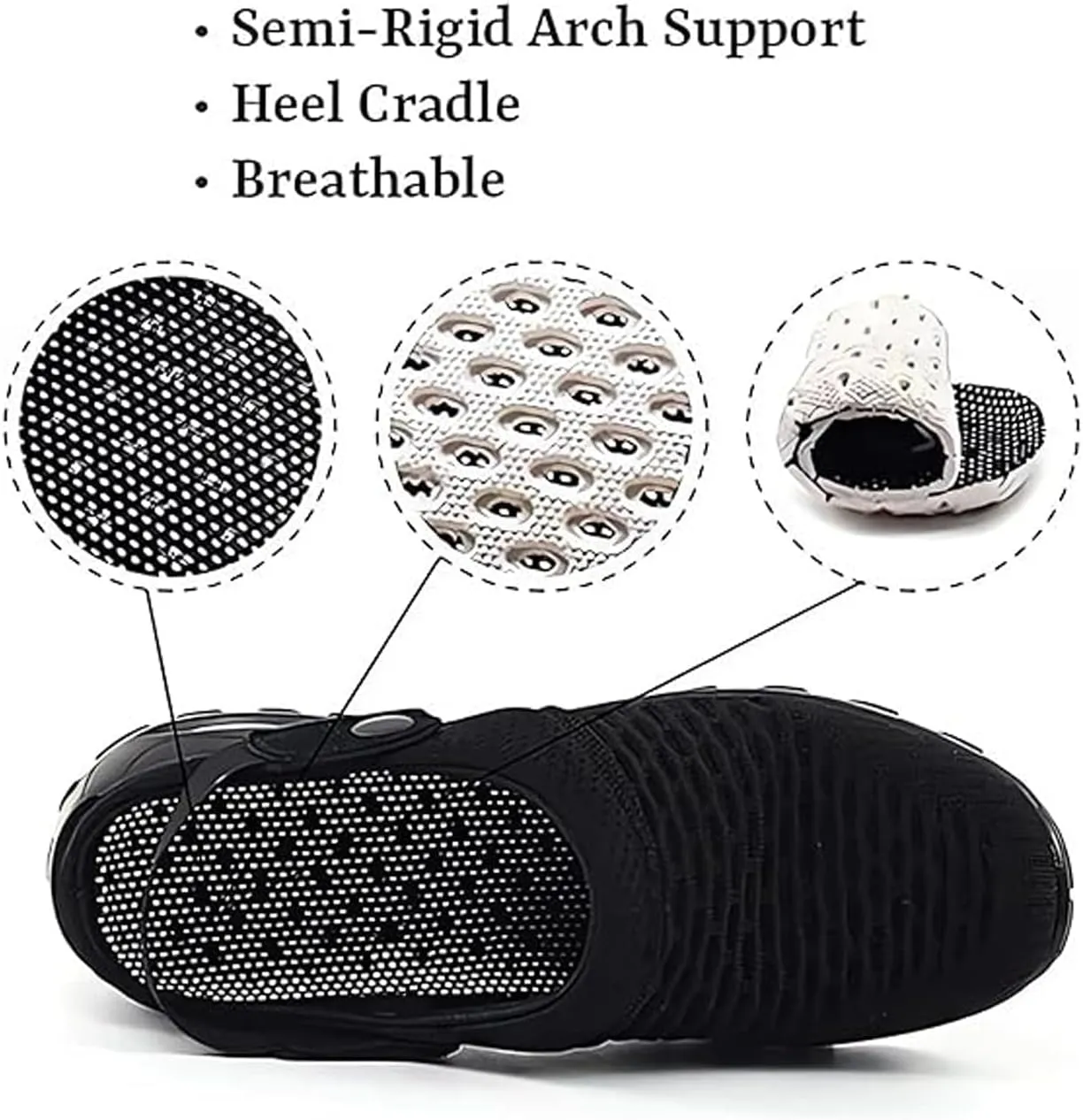 Mules Clogs for Women Summer Air Cushion Platform Mesh Mules Sneaker Sandals for Female Lightweight Beach Shoes Outdoor Slippers Walking Shoes Plantar Fasciitis Slippers Man Orthopedic Slip On Sandals