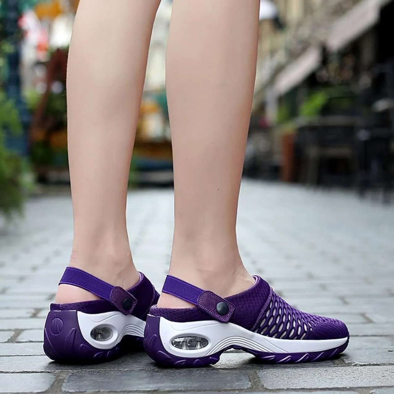 Mules Clogs for Women Summer Air Cushion Platform Mesh Mules Sneaker Sandals for Female Lightweight Beach Shoes Outdoor Slippers Walking Shoes Plantar Fasciitis Slippers Man Orthopedic Slip On Sandals