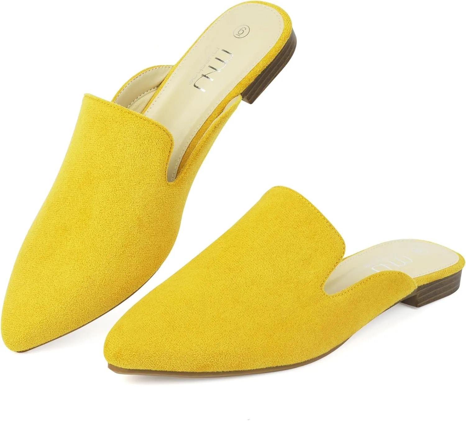 MUSSHOE Mules for Women Flats Comfortable Pointed Toe Women Mules