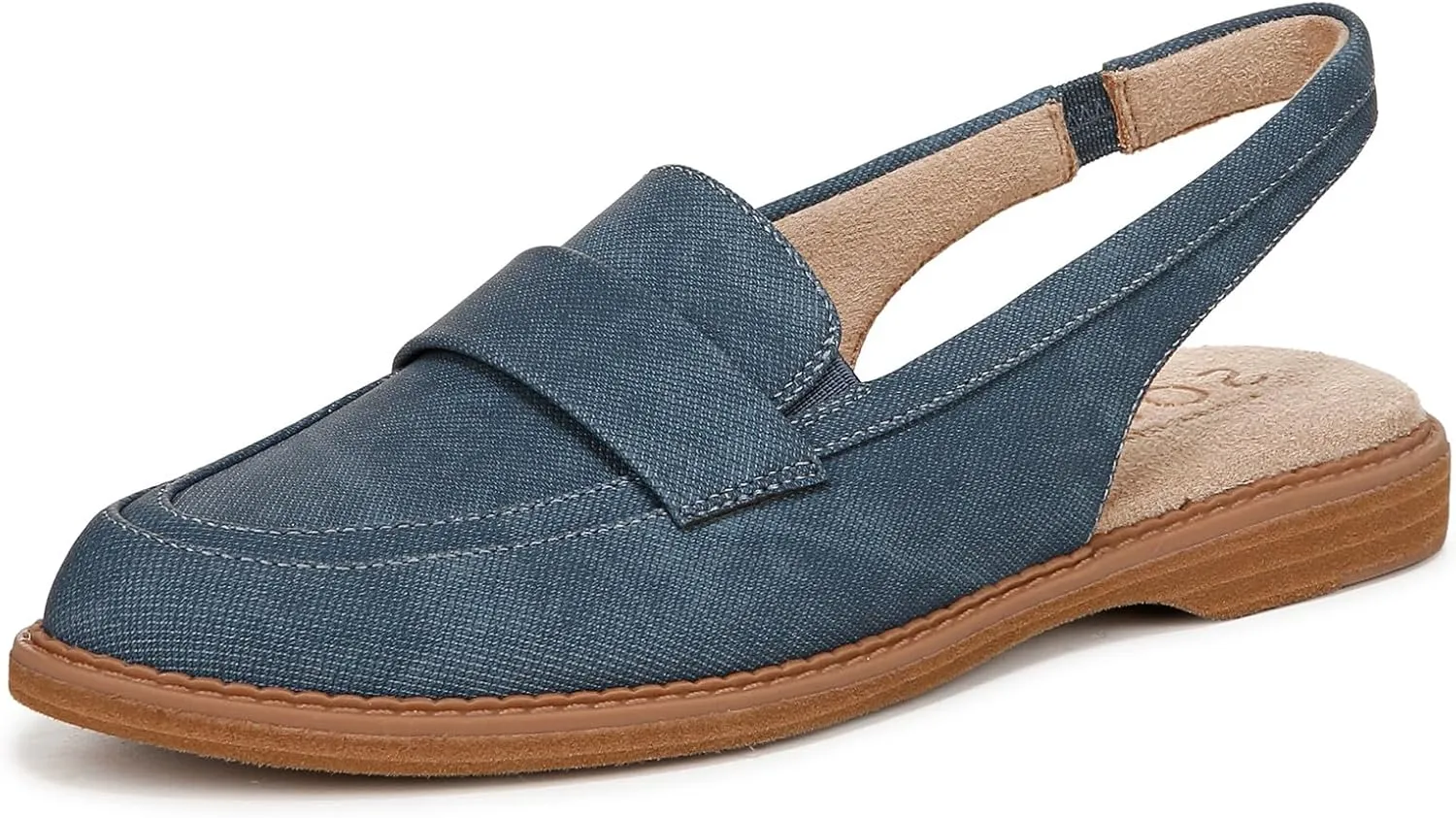 Naturalizer Soul Womens Yeah Slingback Casual Loafers Indigo Denim Blue 7 W