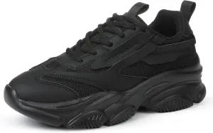 Oiamenne Womens Chunky Platform Sneakers Lace-Up Walking Shoes Lightweight Breathable Dad Sneakers Workout Sport Work Casual Tennis Shoes