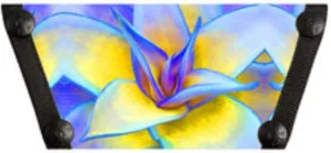 Onesole Agave Blue Top, Blue Agave Leaves print Top for interchangeable Top for women, interchangeable Tops for women's wedge Sandals with print designs, travel-friendly, As Seen on Shark Tank