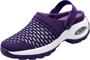 Orthopedic Shoes for Women Slip On,Air Cushion Platform Clogs Breathable Mesh Womens Mules Outdoor Walking Sandals