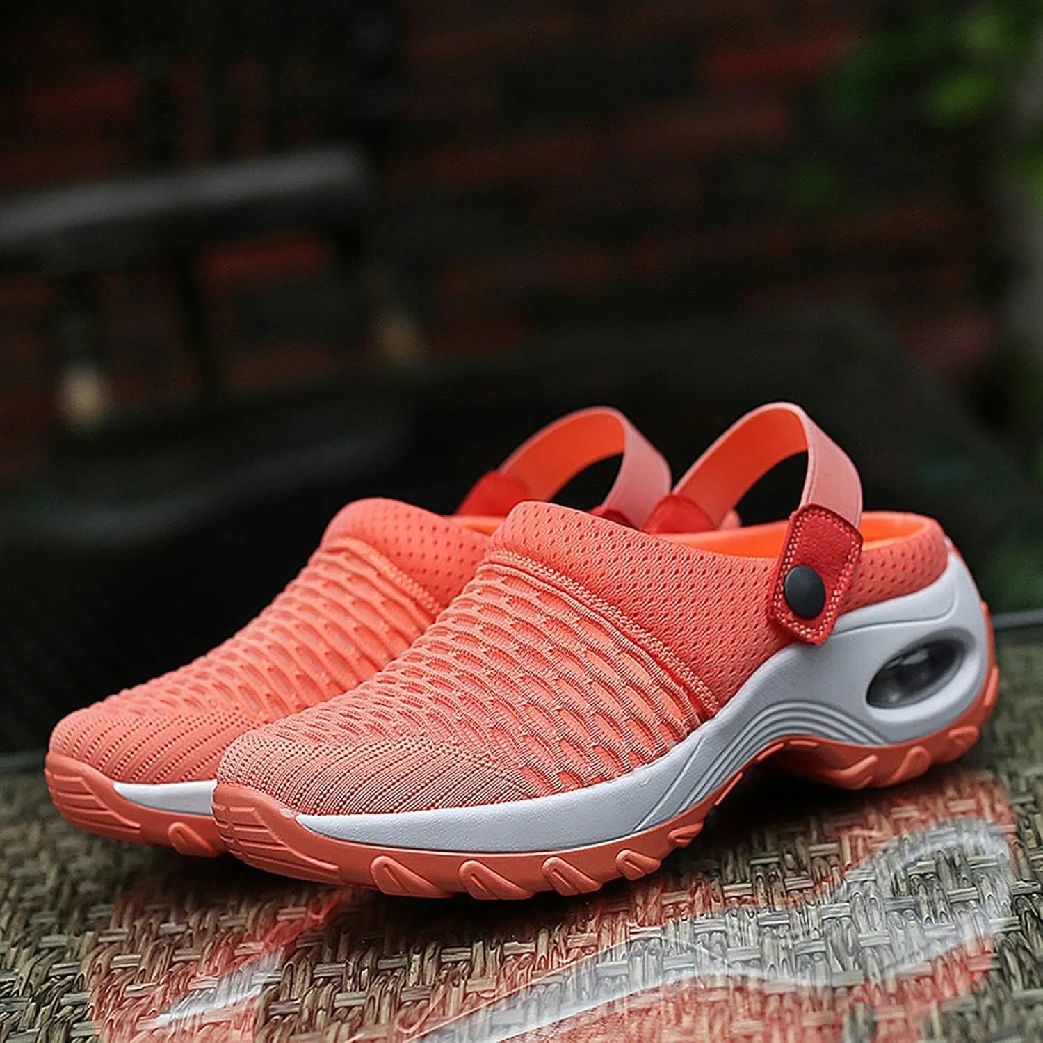 Orthopedic Shoes for Women Slip On,Air Cushion Platform Clogs Breathable Mesh Womens Mules Outdoor Walking Sandals