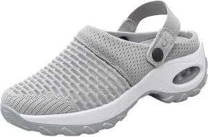 Orthopedic Shoes for Women Slip On,Air Cushion Platform Clogs Breathable Mesh Womens Mules Outdoor Walking Sandals