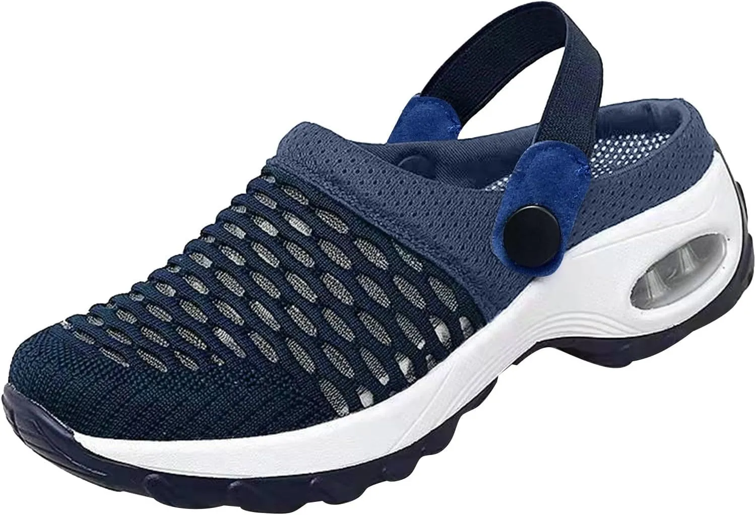 Orthopedic Shoes for Women Slip Ons Mules Clogs Summer Air Cushion Platform Mesh Mules Sneaker Sandals for Female Lightweight Beach Shoes Outdoor Slippers Walking Shoes