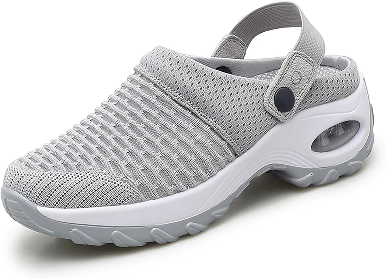 Orthopedic Shoes for Women Slip Ons Mules Clogs Summer Air Cushion Platform Mesh Mules Sneaker Sandals for Female Lightweight Beach Shoes Outdoor Slippers Walking Shoes