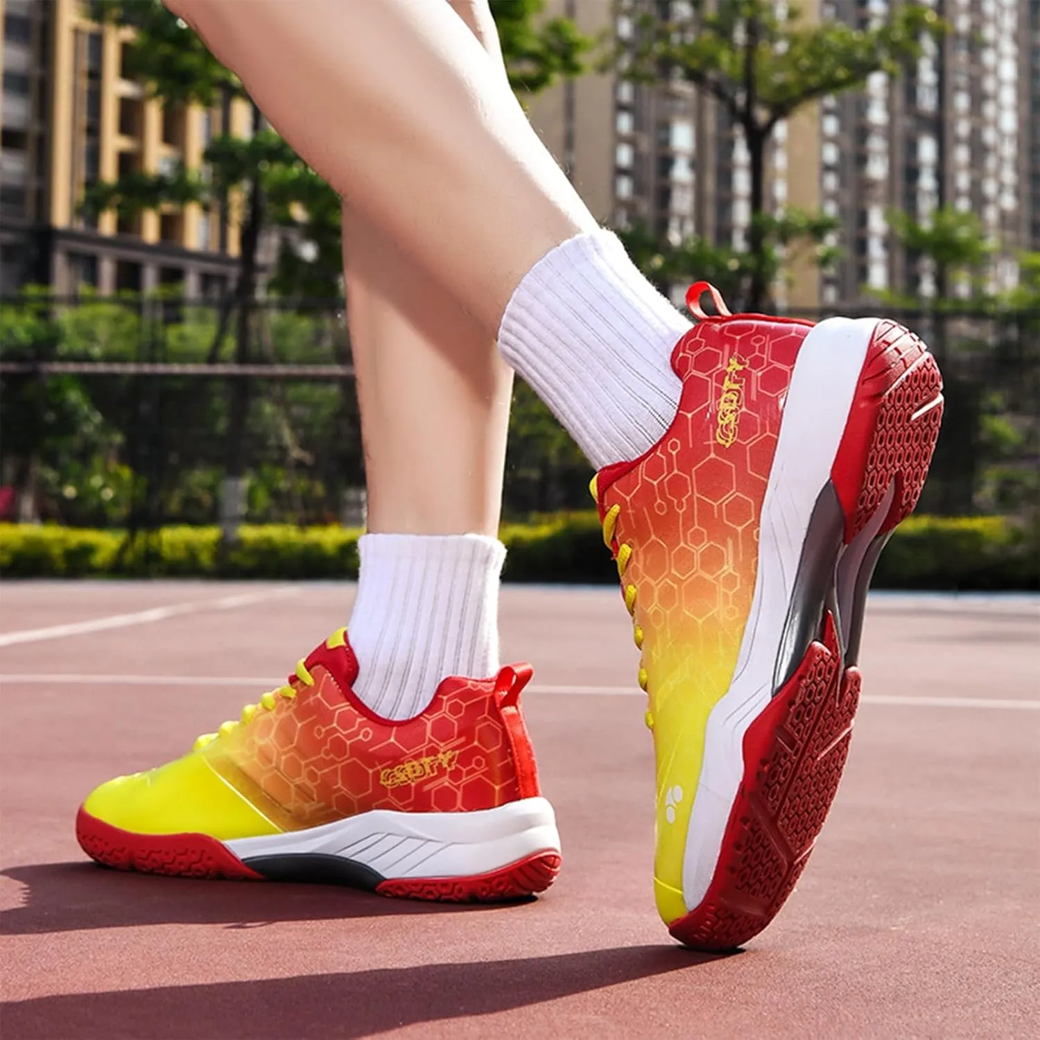 Pickleball Shoes for Mens Tennis Sneakers Indoor Court Training Shoe Rubber Sole Badminton Trainers