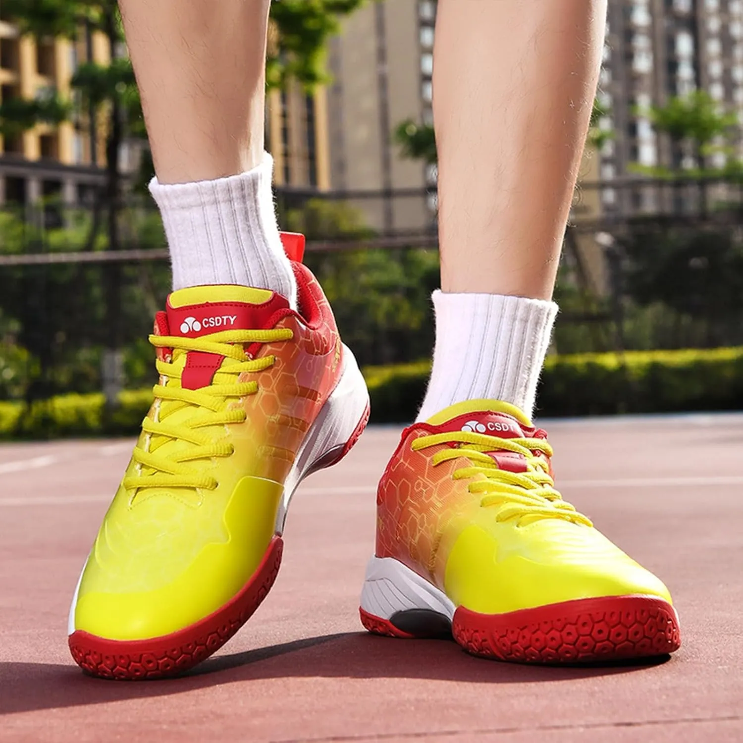 Pickleball Shoes for Mens Tennis Sneakers Indoor Court Training Shoe Rubber Sole Badminton Trainers