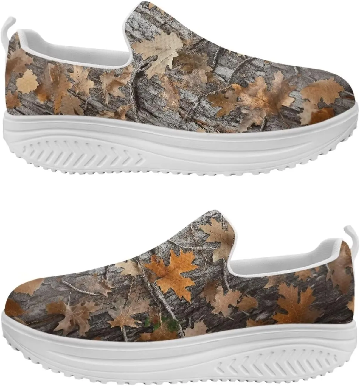 Platform Sneakers for Women Slip on Trekking Shoes Breathable Sneakers Casual Loafers with EVA Sole US 5.5-10.5