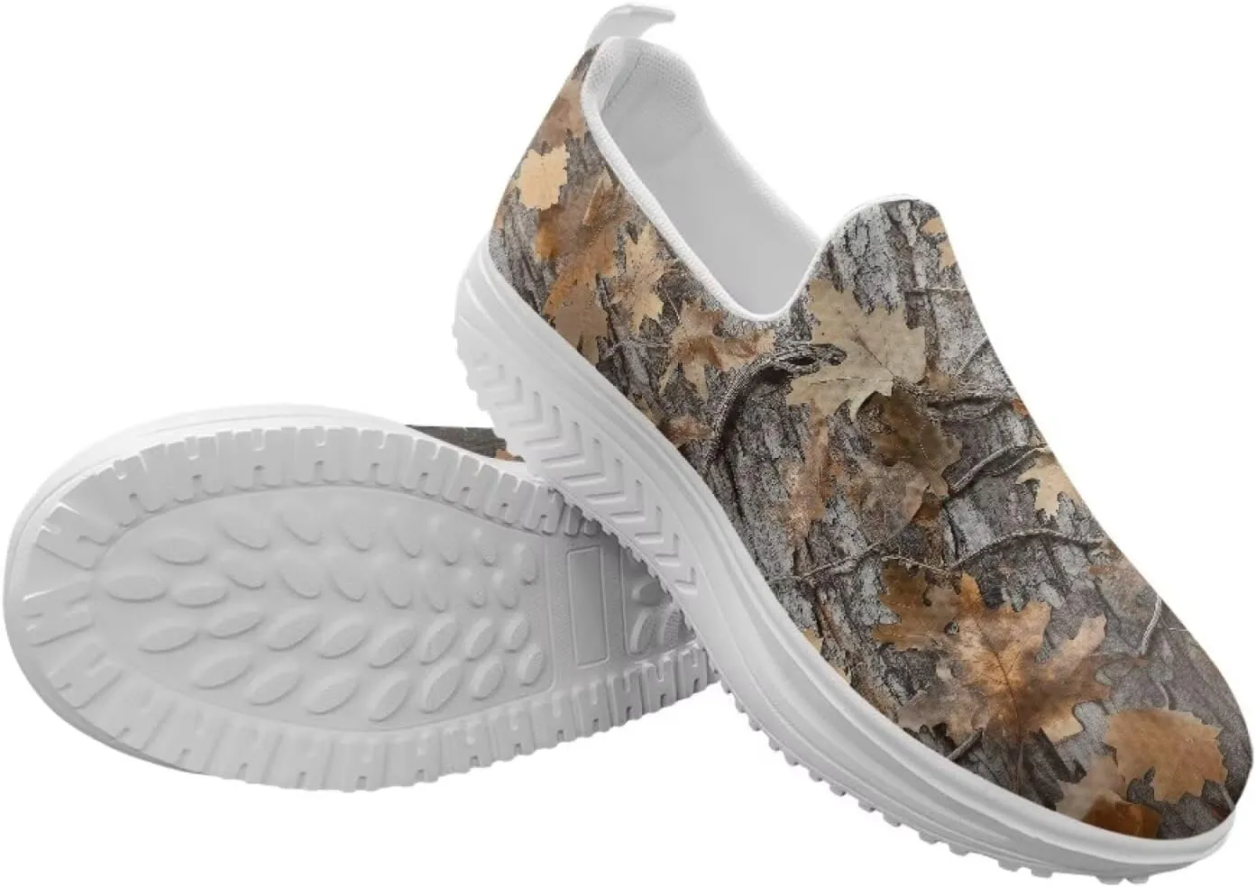 Platform Sneakers for Women Slip on Trekking Shoes Breathable Sneakers Casual Loafers with EVA Sole US 5.5-10.5