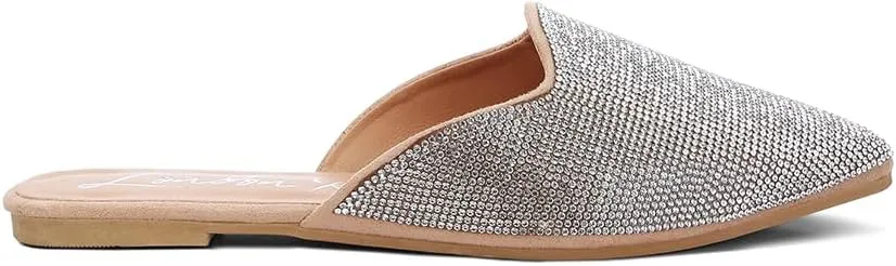 Rayen Rhinestones Embellished Mules