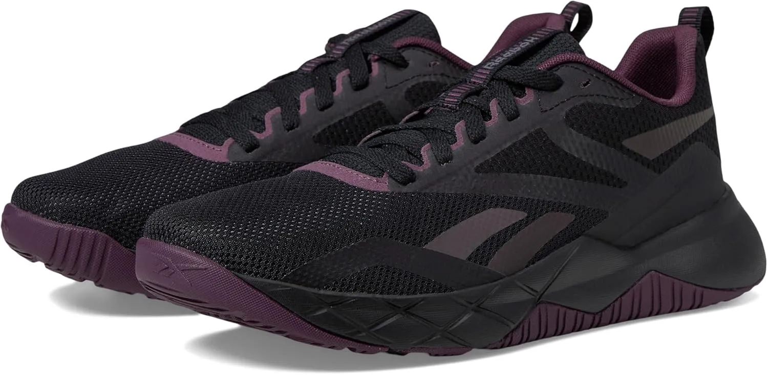 Reebok Women's NFX Trainer Sneaker, Black/Midnight Plum/Footwear White, 8