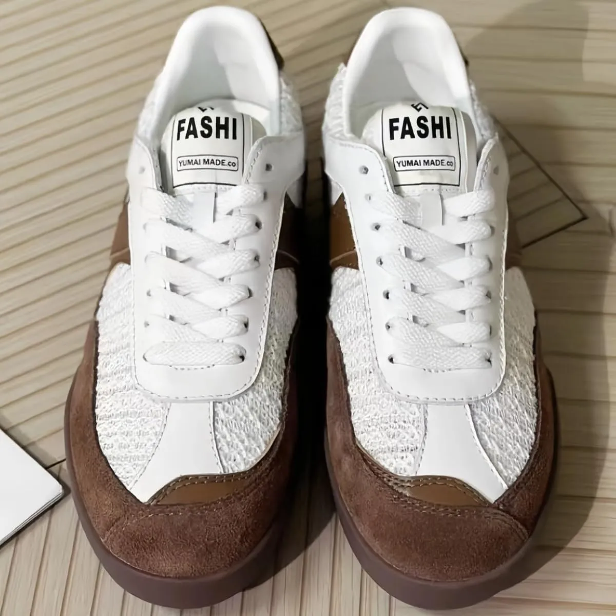 Retro Patchwork Design Lace - up Women's German Army Trainer Shoes Lightweight Flats Round Toe Genuine Suede Leather Sneakers for Women Daily Casual