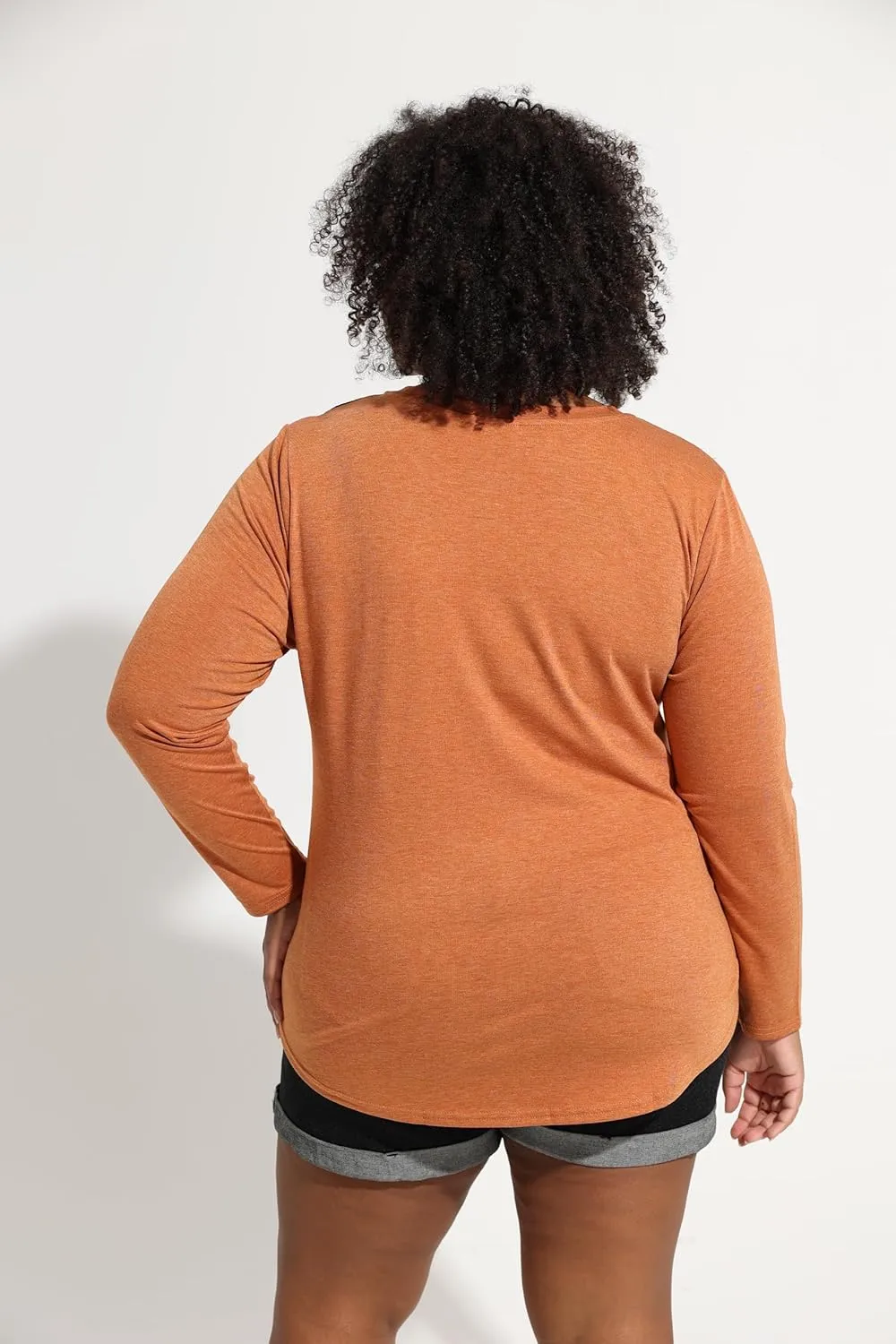 RITERA Plus Size Lace Tops for Women Long Sleeve Crewneck Pullover Fall T-Shirts Tunics Basic Tees T-Shirts XL-5XL