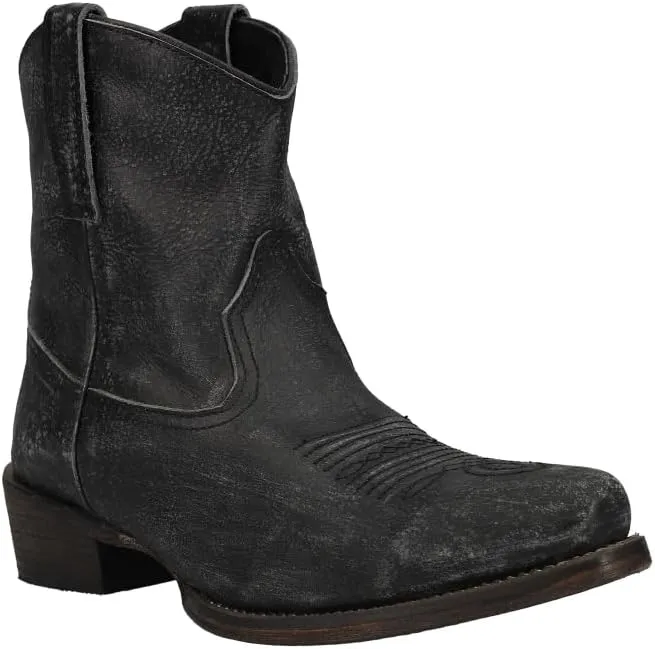 ROPER Womens Dusty Distressed Snip Toe Casual Boots Ankle Low Heel 1-2" - Brown