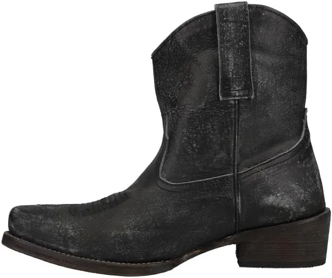 ROPER Womens Dusty Distressed Snip Toe Casual Boots Ankle Low Heel 1-2" - Brown