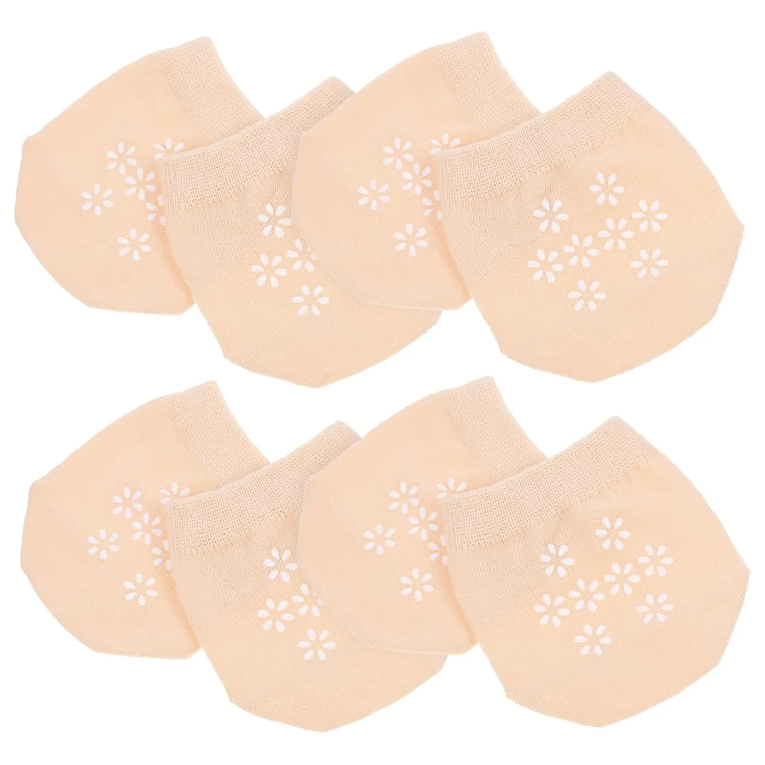 SAFIGLE 4 Pairs Fore Socks Forefoot Socks Women Half Toe Sleeve Forefoot Absorber Ball of Foot Insole Support Liner Socks Metatarsal Pads Half Stockings Forefoot Cushion Cotton