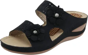 SBGMoSJ Orthopedic Shoes for Women Womens Orthopedic Flip Flops Wide Womens Summer Shoes White Women's Dress Sandals Walking Shoes Women Memory Foam Womens Wide Sandals