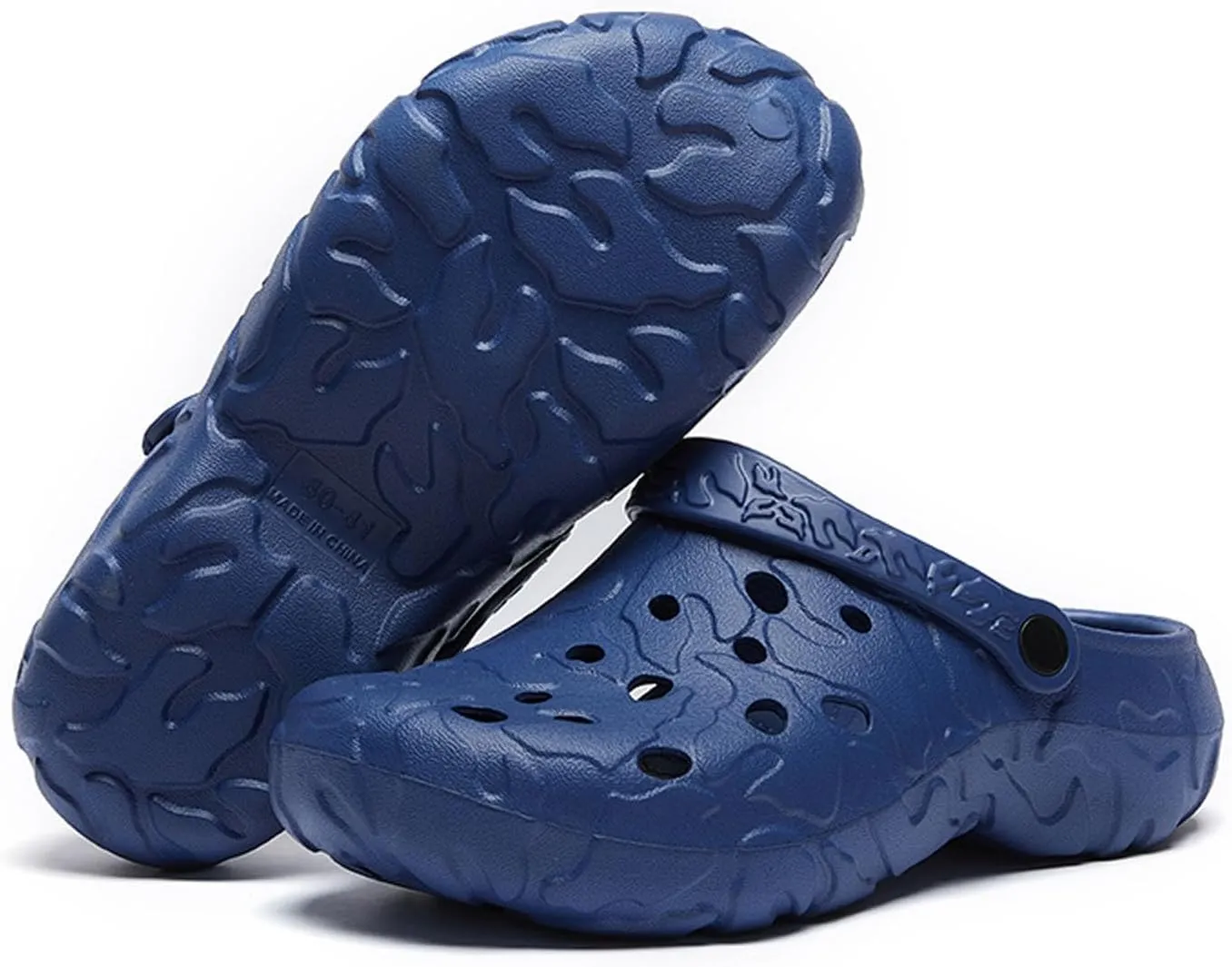 SECHRITE Clogs for Men Rubber Garden Shoes Lightweight Clogs for Men Slip On Mules for Summer - River Edge